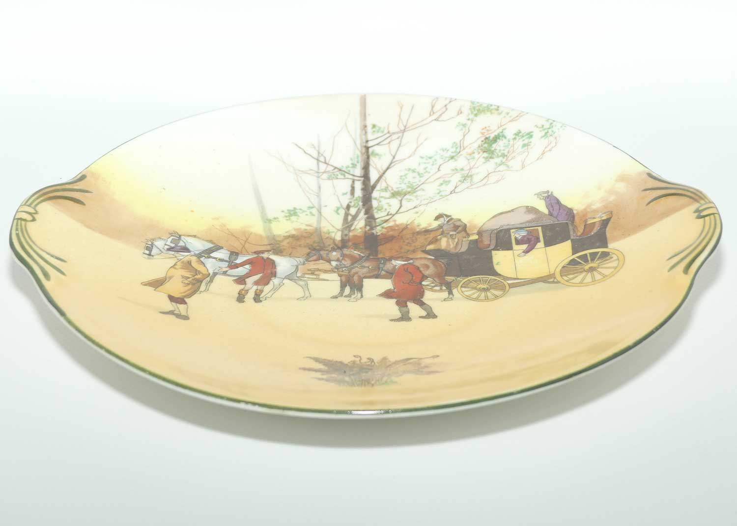 Royal Doulton Coaching Days tab handle sandwich plate E3804 | #2 | 22.5cm