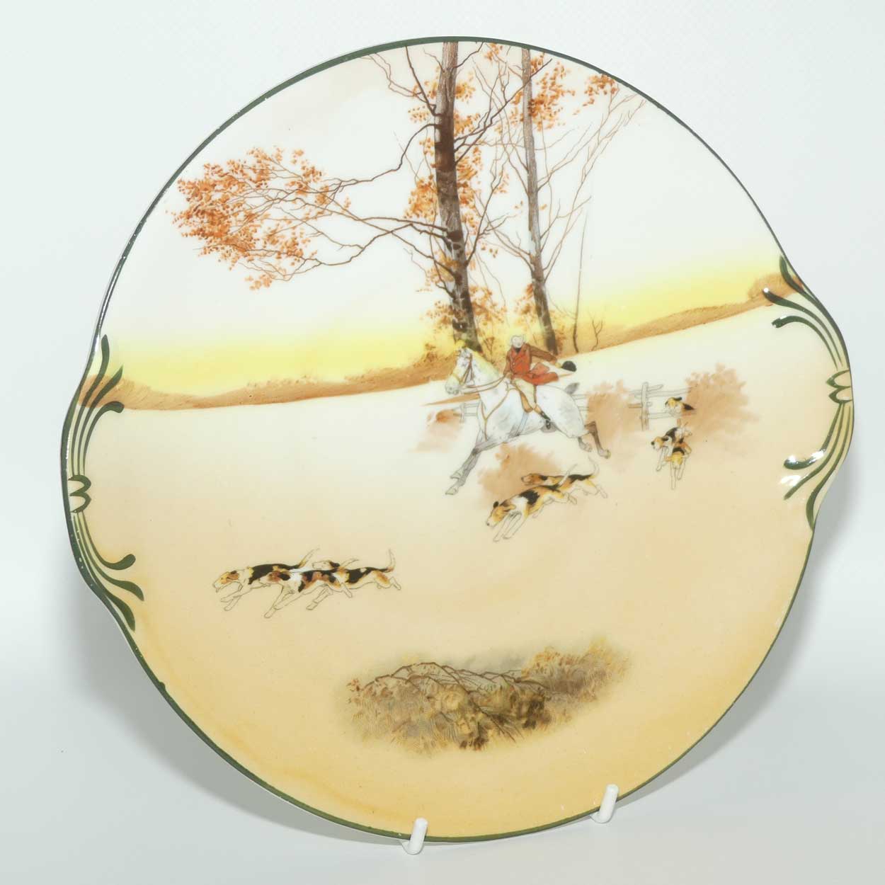 Royal Doulton Hunting | John Peel Hunting tab handle cake plate E3804
