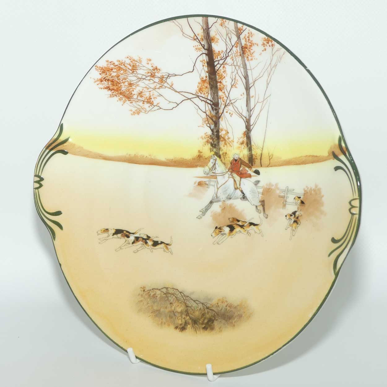 Royal Doulton Hunting | John Peel Hunting tab handle cake plate E3804