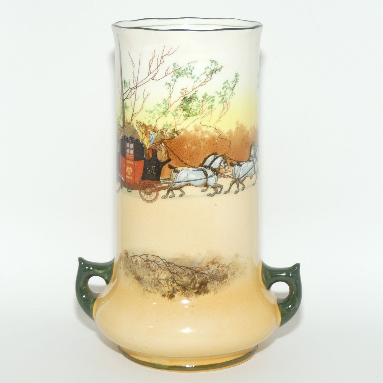 Royal Doulton Coaching Days twin handle vase E3804 | #1