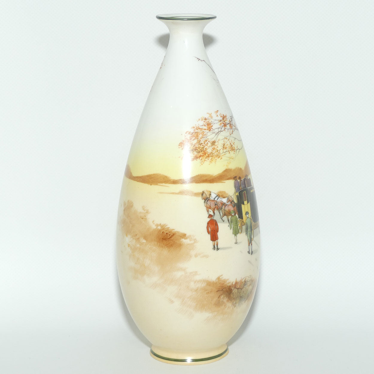 Royal Doulton Coaching Days tall vase | narrow neck E3804