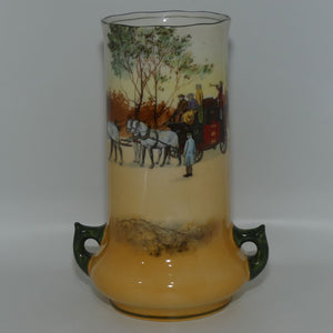 Royal Doulton Coaching Days twin handle vase E3804