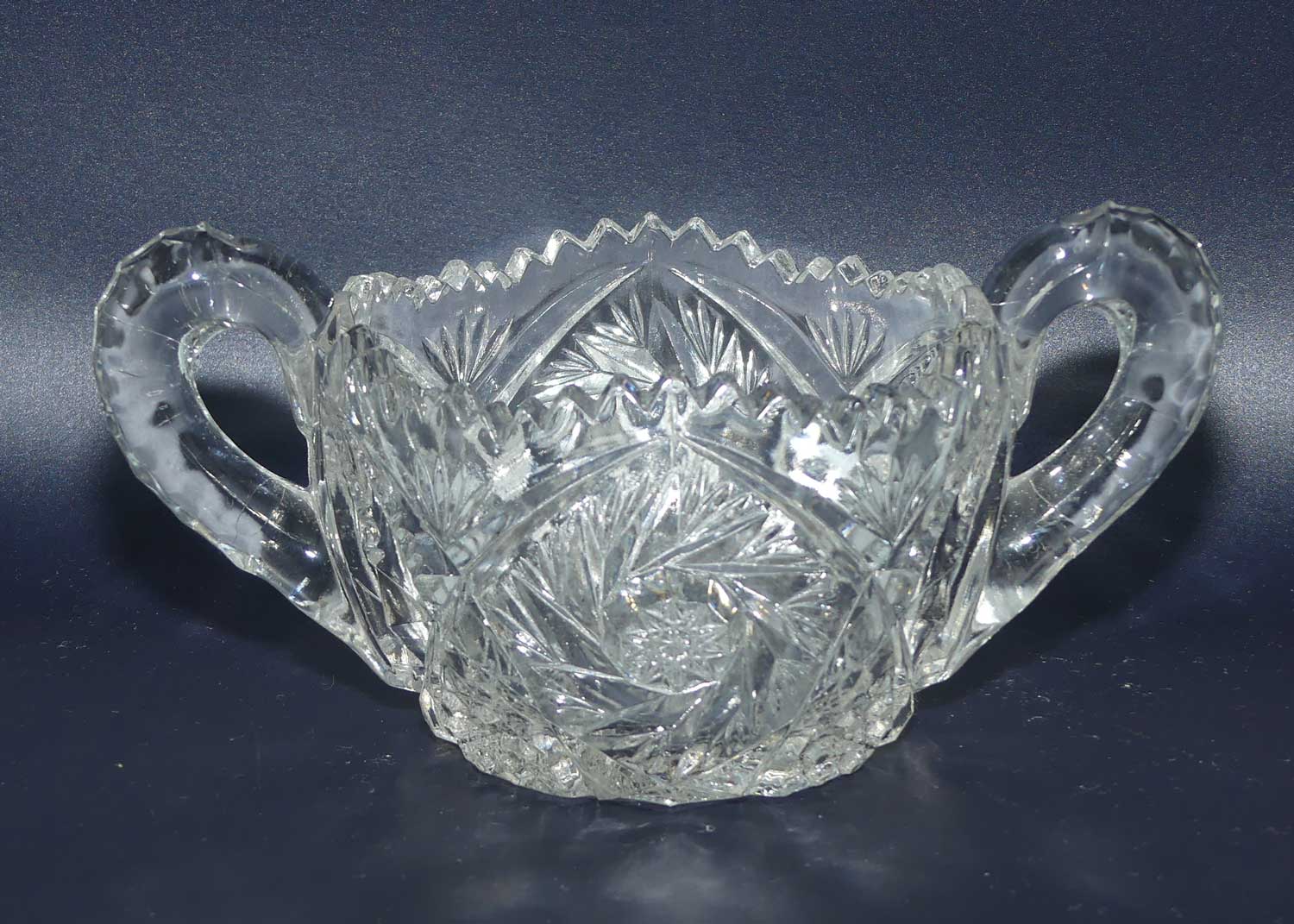 EAPG | Early American Pressed Glass pinwheel pattern milk and sugar