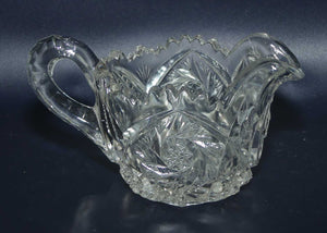 EAPG | Early American Pressed Glass pinwheel pattern milk and sugar