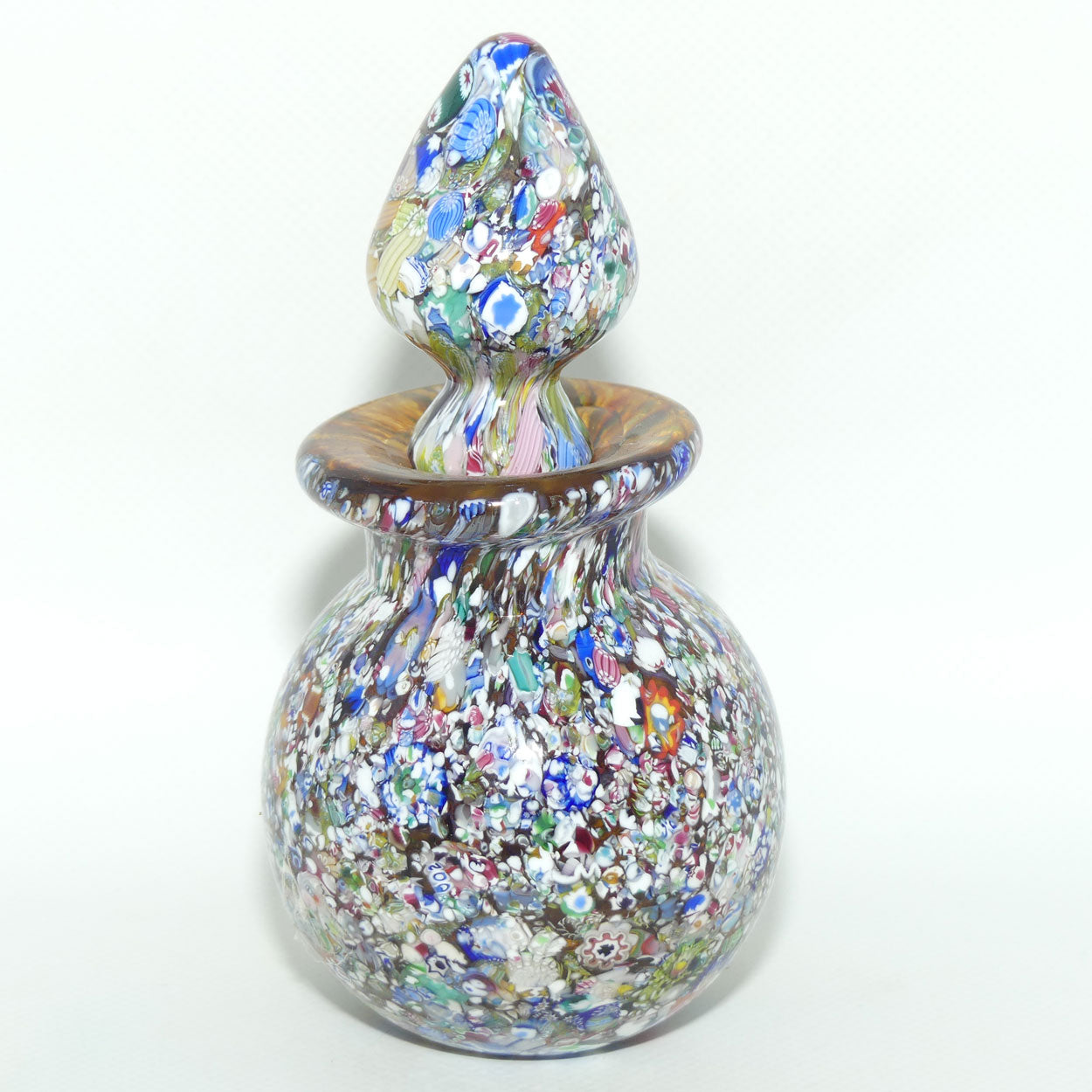 John Deacons Scotland Perfume Bottle Latticino End of Day | Amber