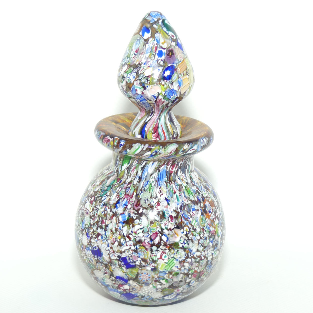 John Deacons Scotland Perfume Bottle Latticino End of Day | Amber