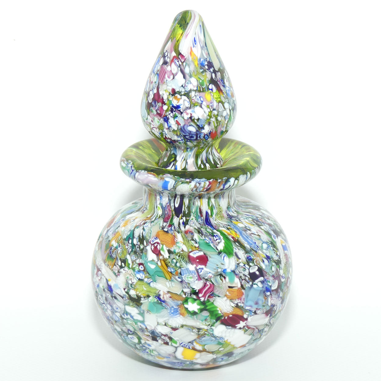 John Deacons Scotland Perfume Bottle Millefiori End of Day | Green
