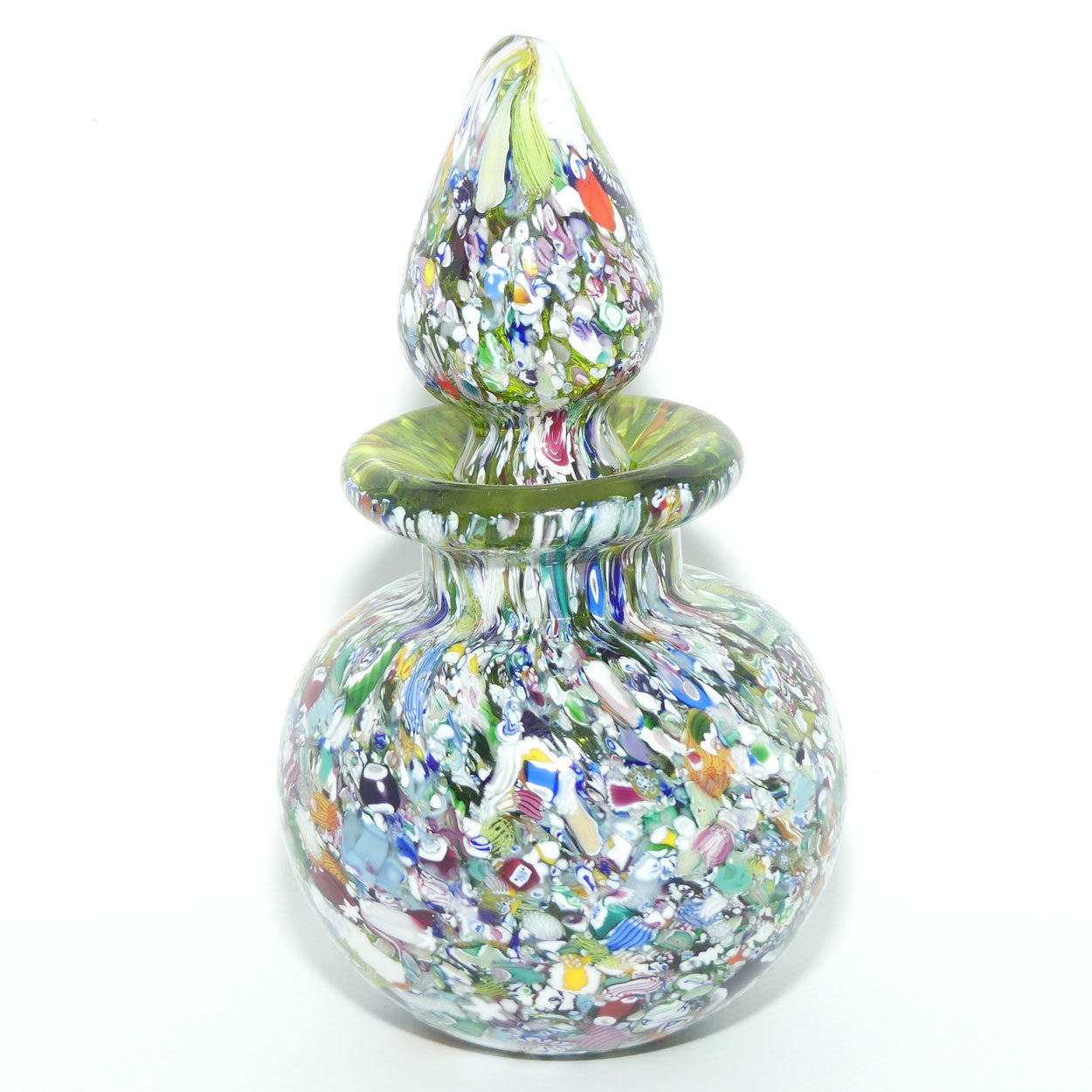 John Deacons Scotland Perfume Bottle Millefiori End of Day | Green