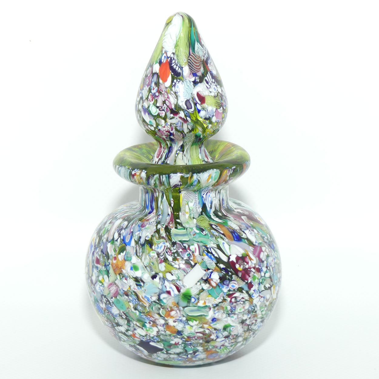 John Deacons Scotland Perfume Bottle Millefiori End of Day | Green