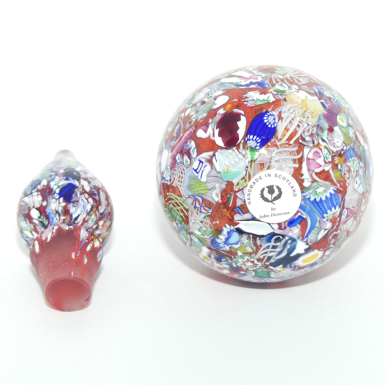 John Deacons Scotland Perfume Bottle Millefiori End of Day | Orange