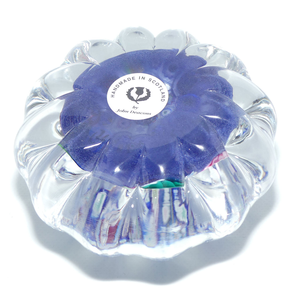 John Deacons Scotland | Daisy shape Magnum paperweight | End of Day | Mauve