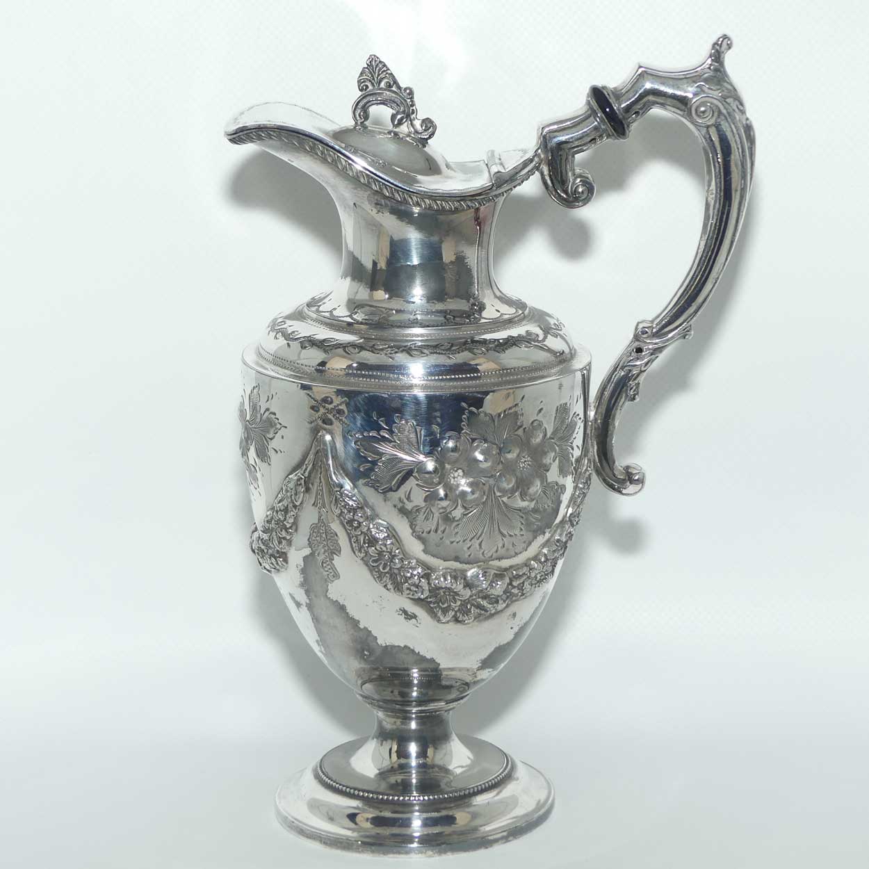 Victorian era EPBM Silver Plate wine jug | Neoclassical design