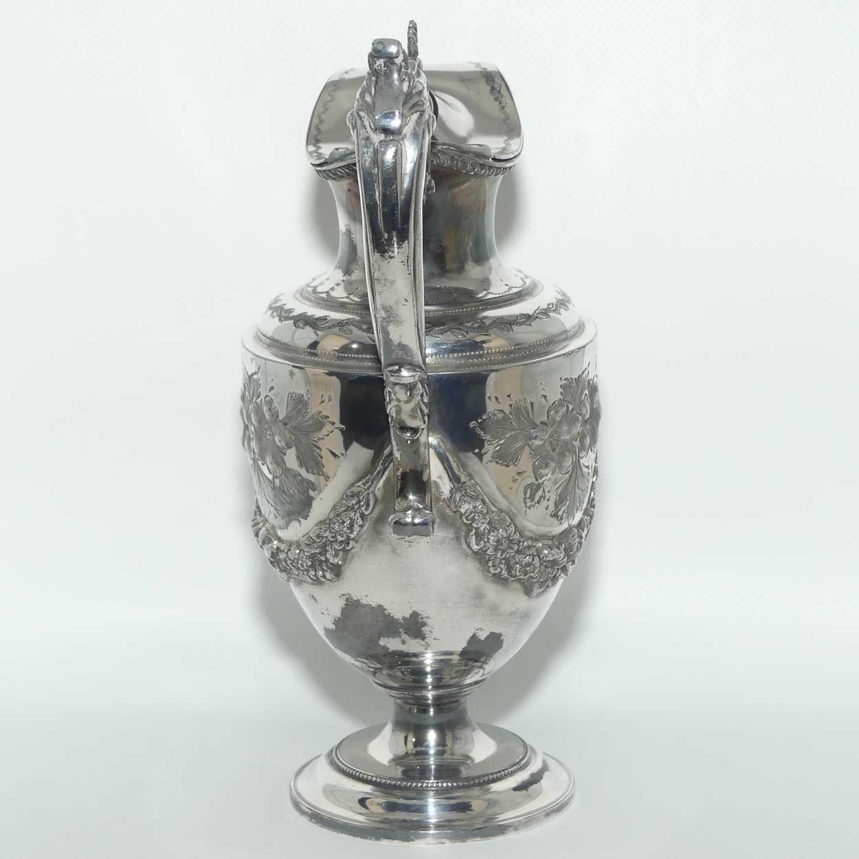 Victorian era EPBM Silver Plate wine jug | Neoclassical design