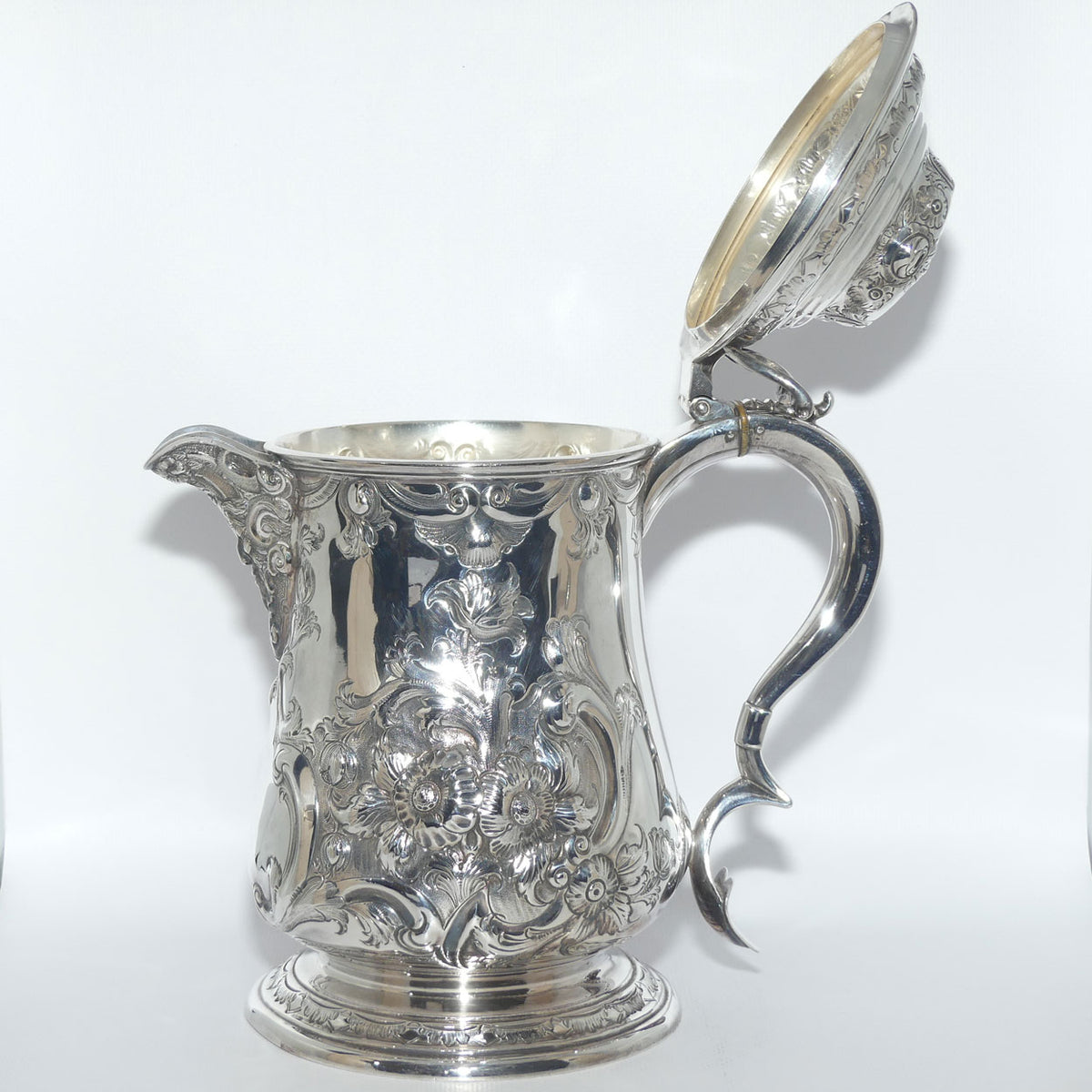 Martin Hall & Co EPGS floral decorated lidded jug