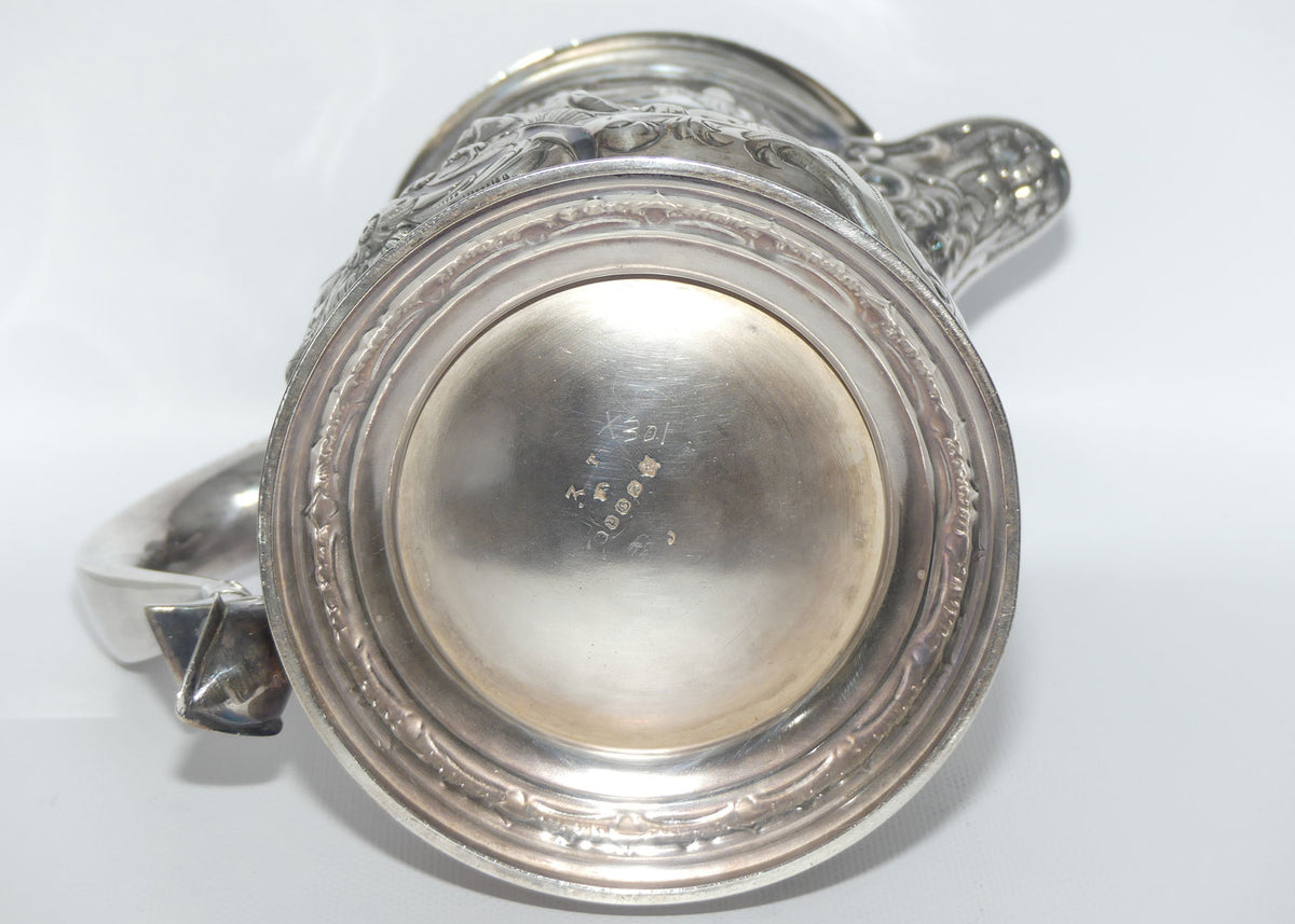 Martin Hall & Co EPGS floral decorated lidded jug