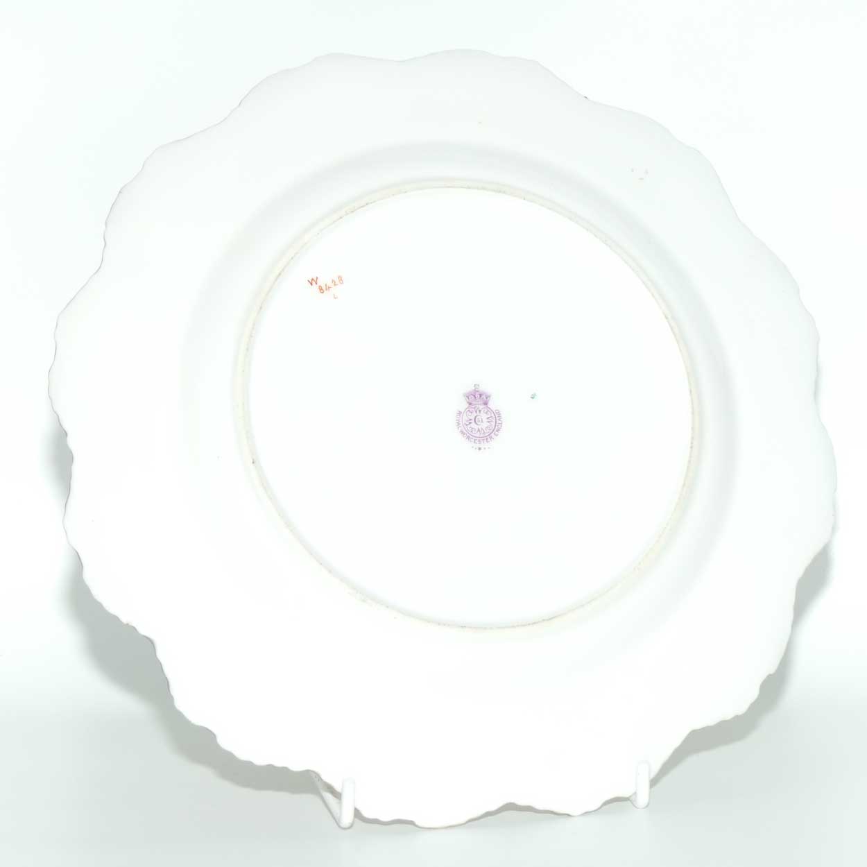 Royal Worcester hand painted and gilt Roses plate (Fildes)