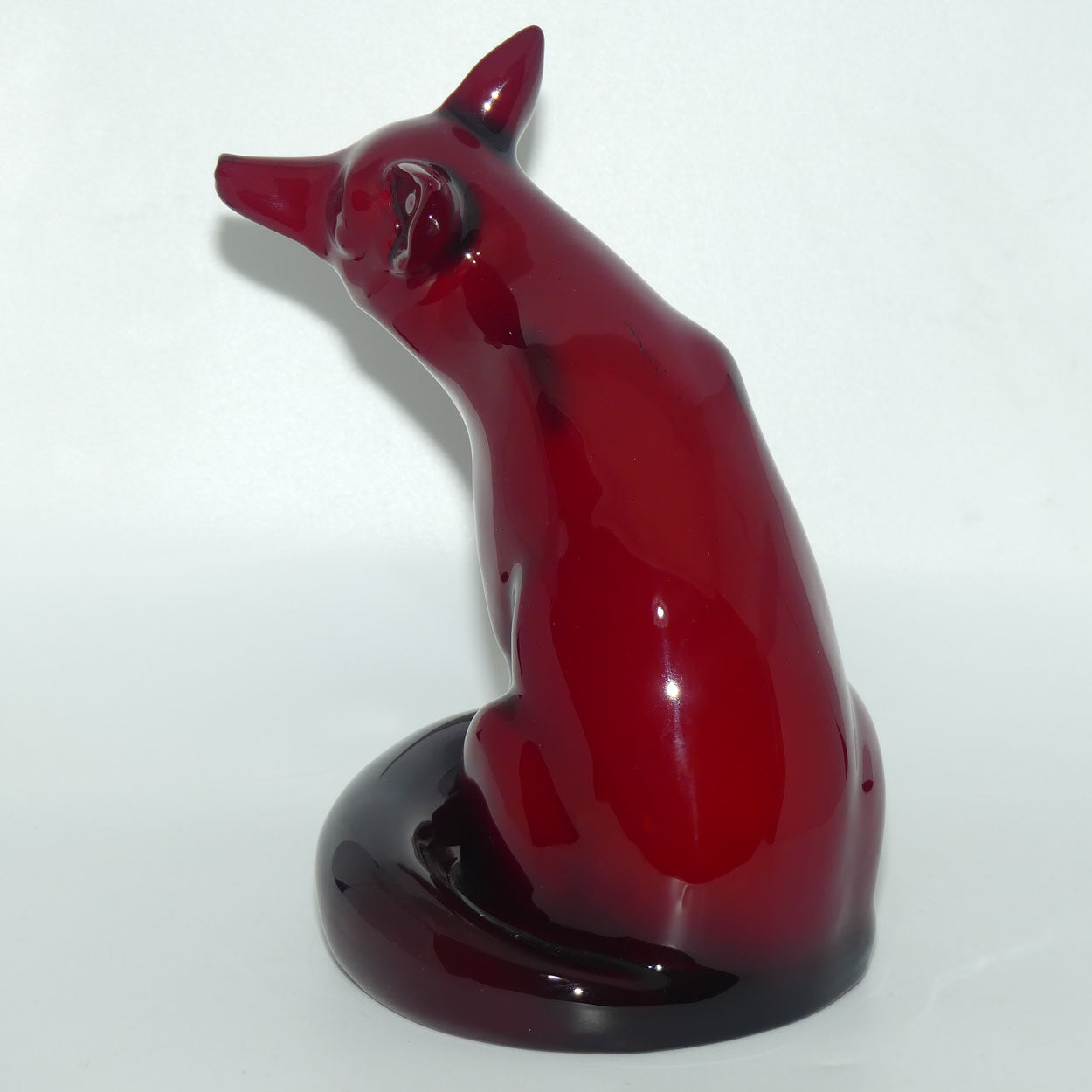 HN0130 Royal Doulton Flambe Seated Fox | Large | Dated 1947 | #2