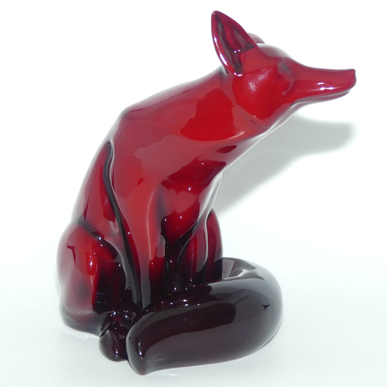 HN0130 Royal Doulton Flambe Seated Fox | Large | Dated 1947 | #2