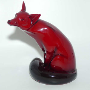 HN0130 Royal Doulton Flambe Seated Fox | Large | Dated 1947