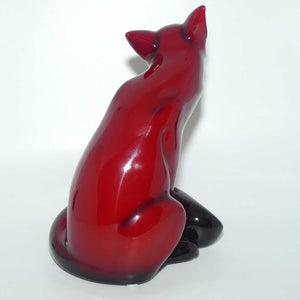 HN0130 Royal Doulton Flambe Seated Fox | Large | Dated 1947