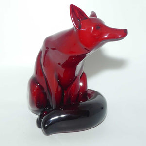 HN0130 Royal Doulton Flambe Seated Fox | Large | Dated 1947