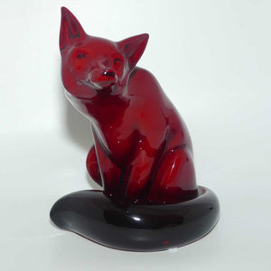 HN0130 Royal Doulton Flambe Seated Fox | Large | Dated 1947