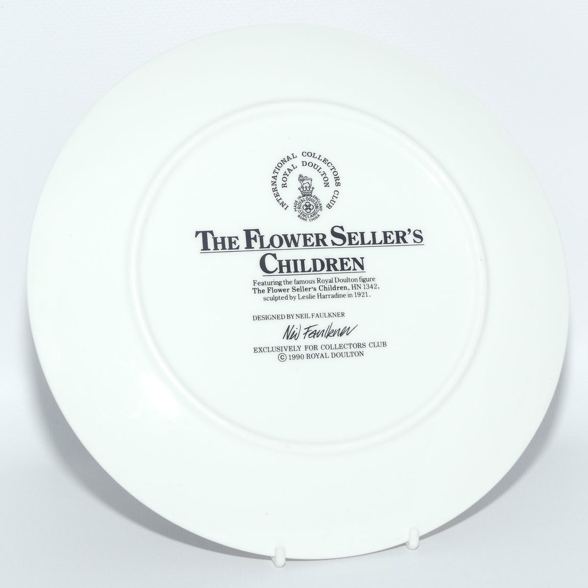 HN1342 Royal Doulton figure The Flower Seller's Children | companion plate
