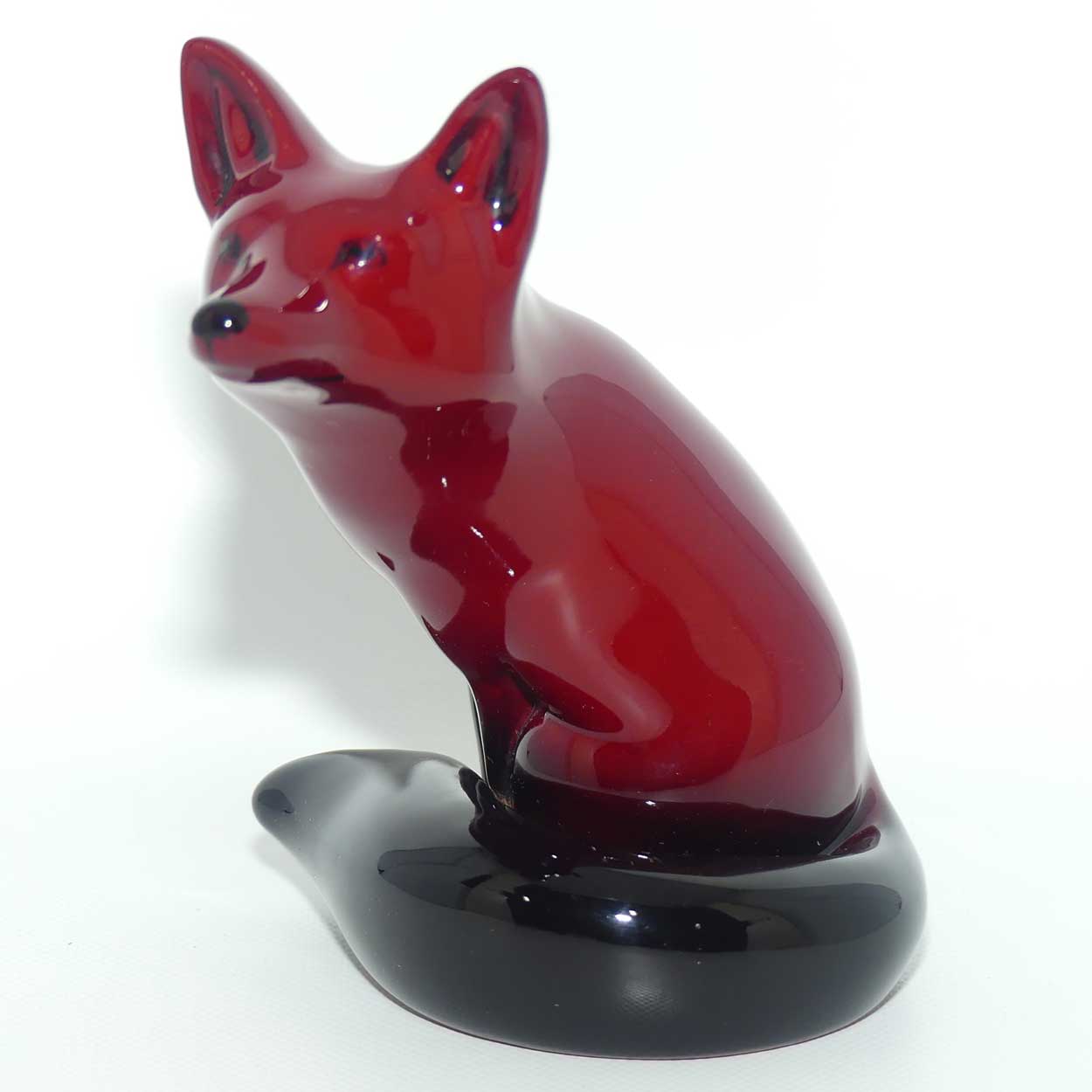 HN0147B Royal Doulton Flambe Seated Fox | Small | early version