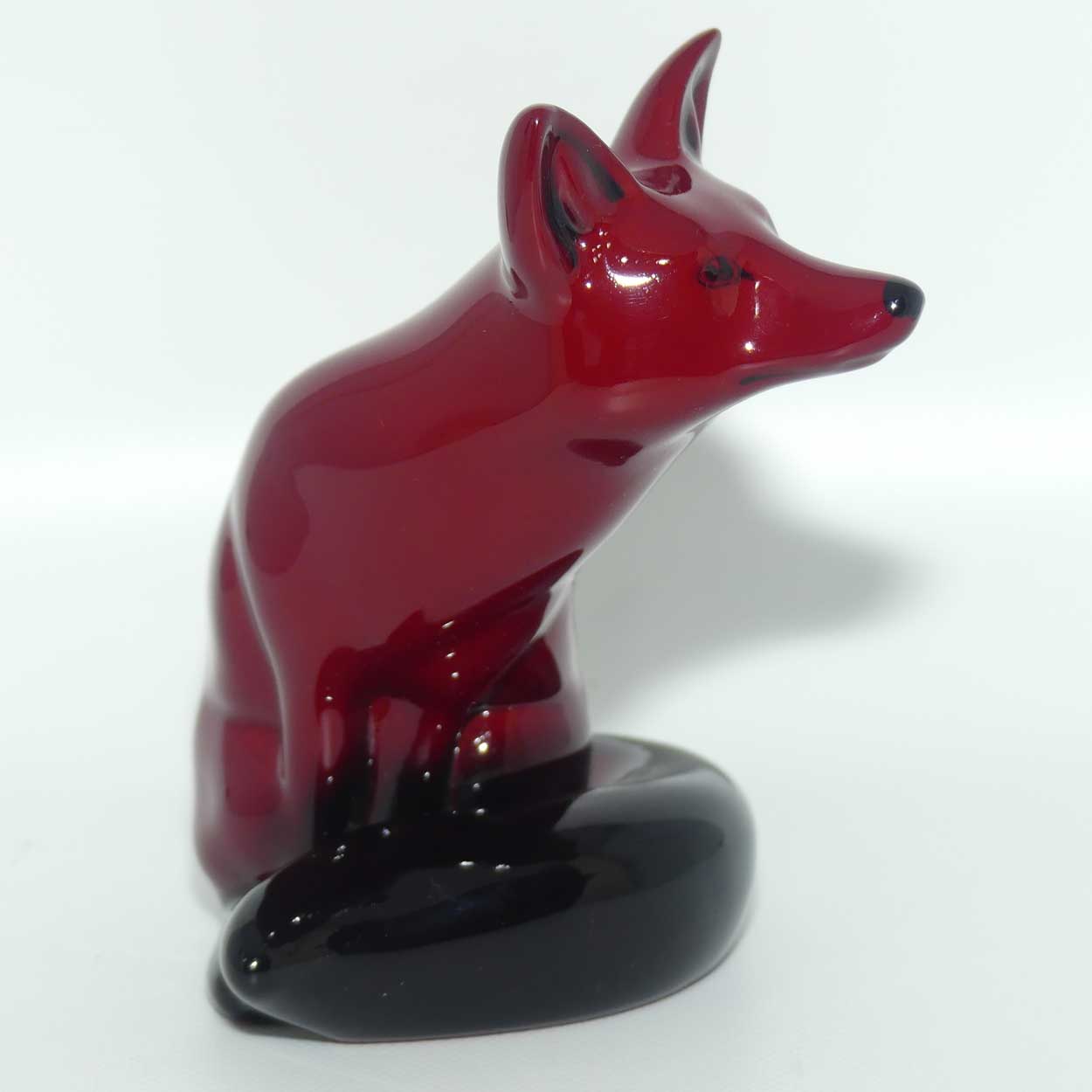 HN0147B Royal Doulton Flambe Seated Fox | Small | early version