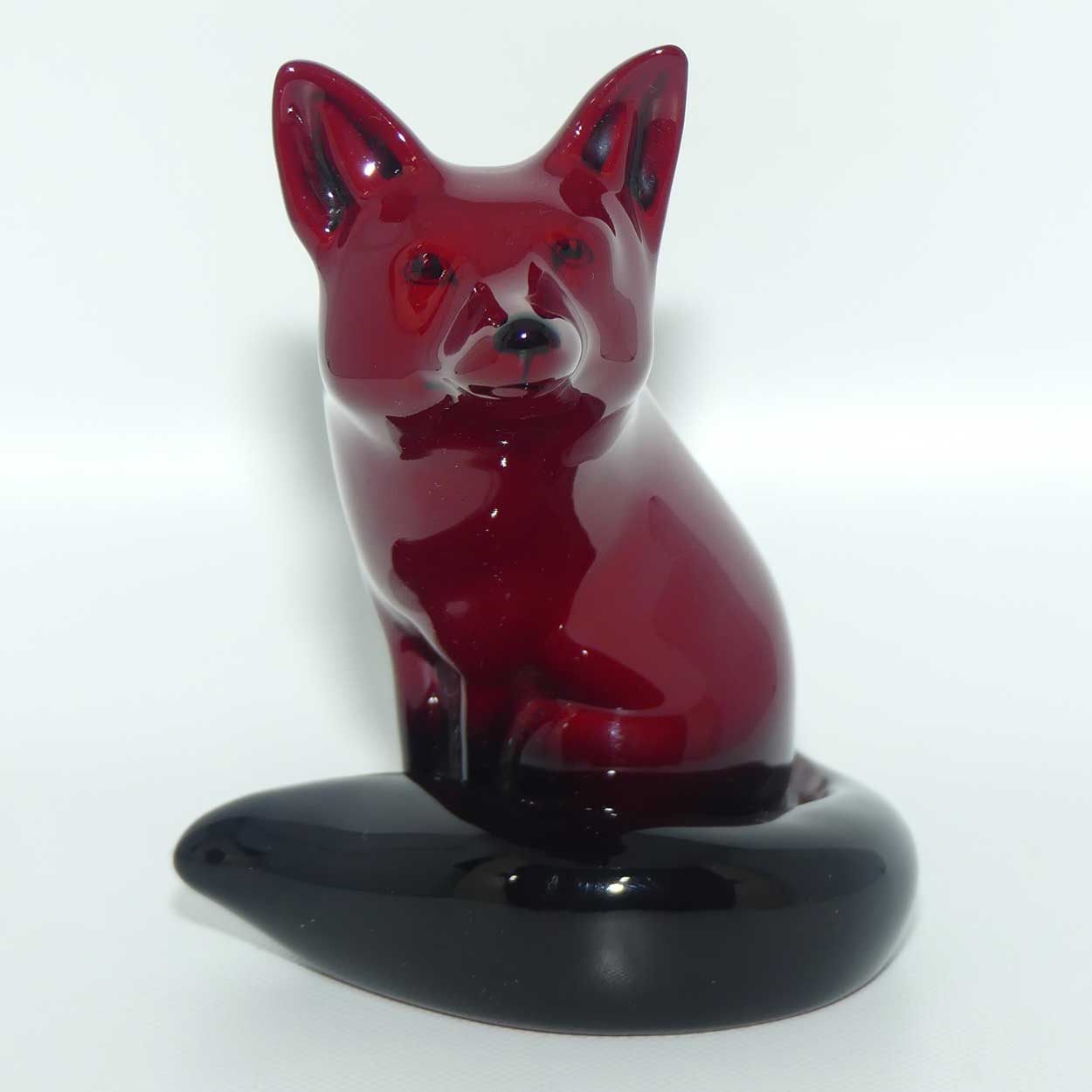 HN0147B Royal Doulton Flambe Seated Fox | Small | early version