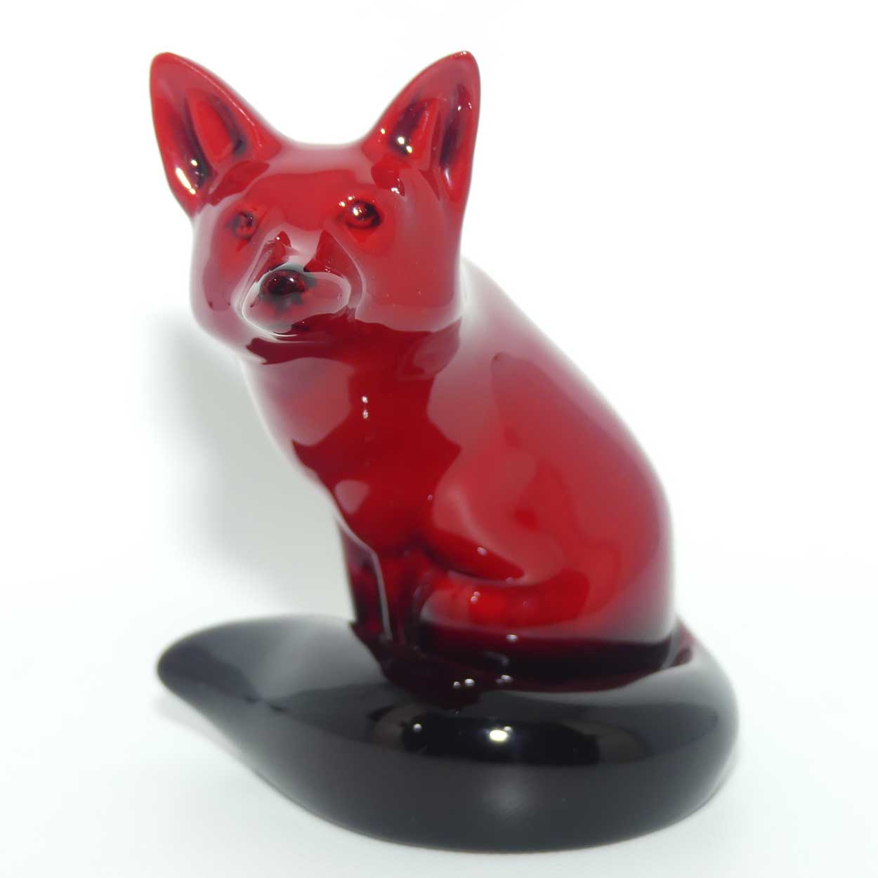HN0147B Royal Doulton Flambe Seated Fox | Small | later version