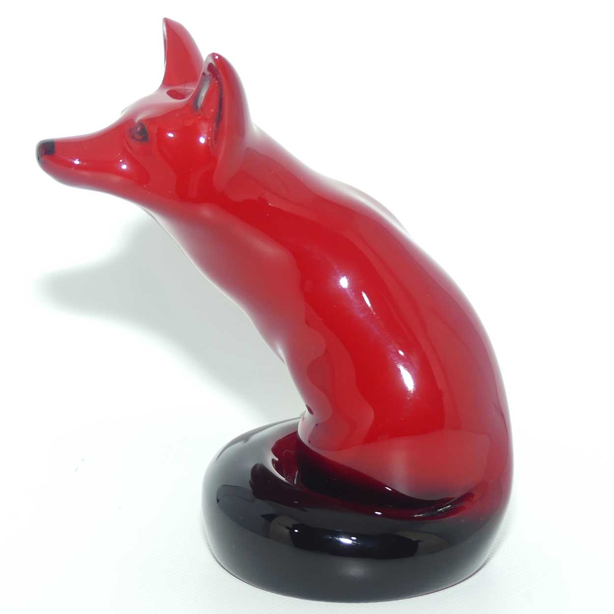 HN0147B Royal Doulton Flambe Seated Fox | Small | later version
