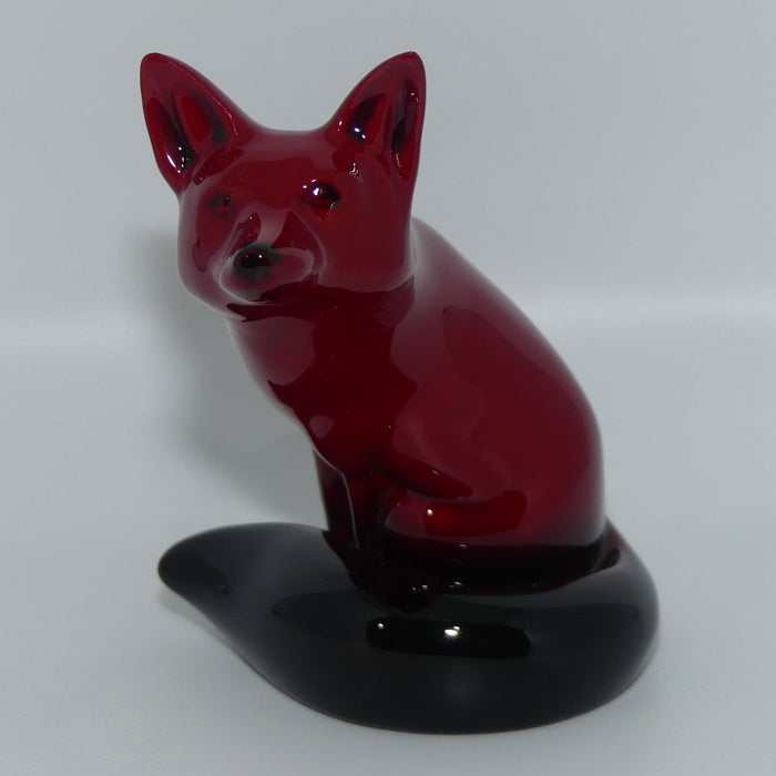 HN0147B Royal Doulton Flambe Seated Fox | Small | later version