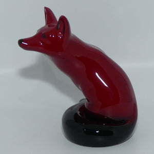 HN0147B Royal Doulton Flambe Seated Fox | Small | later version