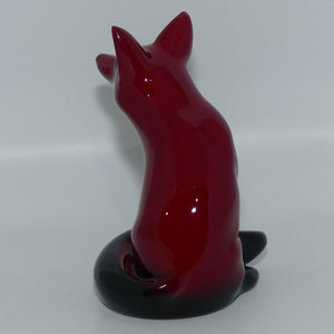 HN0147B Royal Doulton Flambe Seated Fox | Small | later version