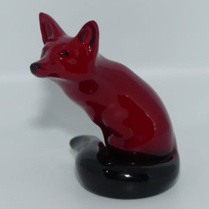 HN0147B Royal Doulton Flambe Seated Fox | Small | later version