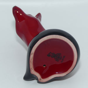 HN0147B Royal Doulton Flambe Seated Fox | Small | later version