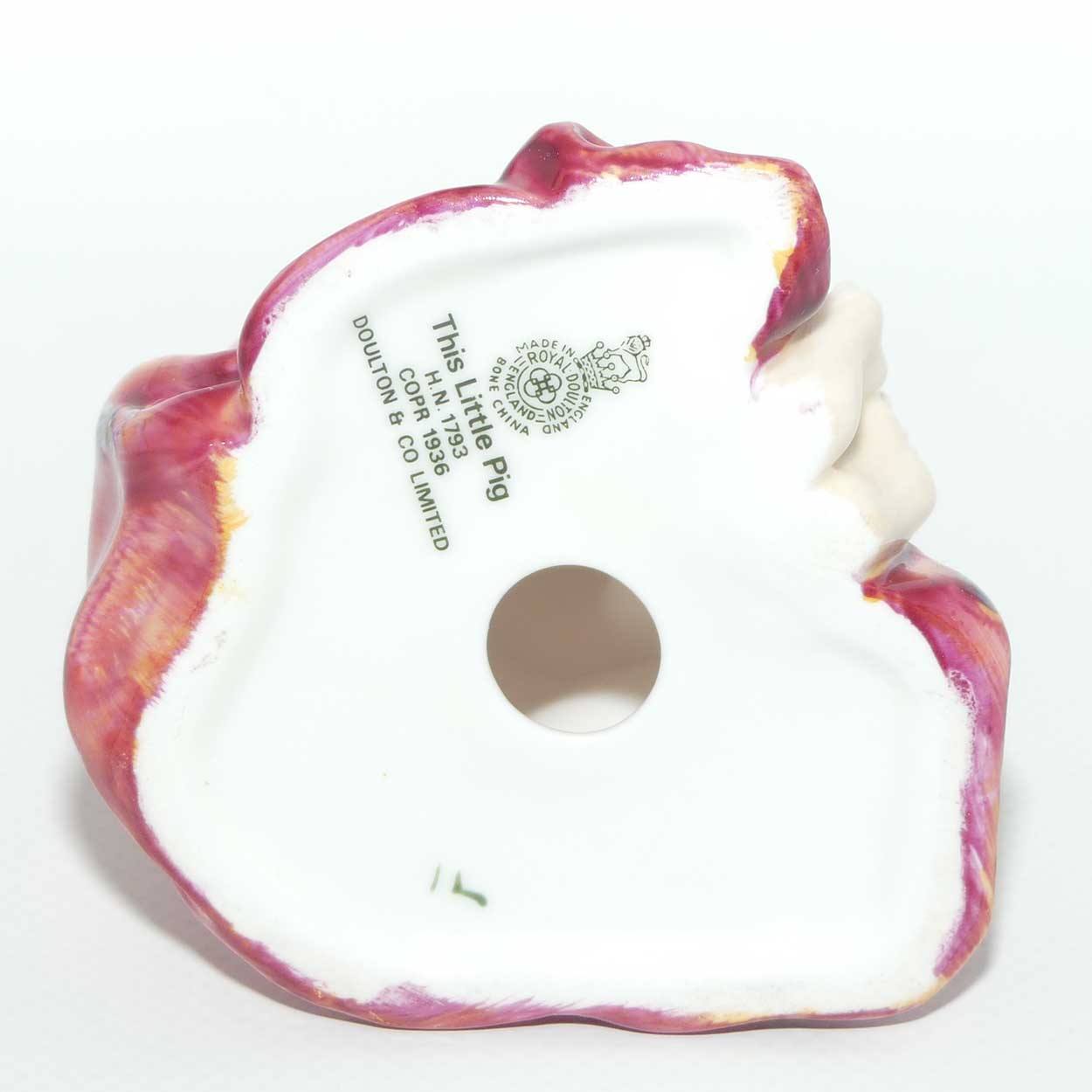 HN1793 Royal Doulton figure This Little Pig | Red | 1970's version