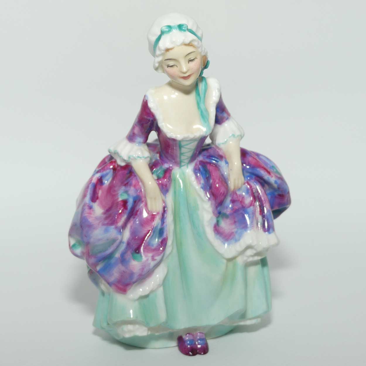 HN1889 Royal Doulton figure Goody Two Shoes | Green and Purple
