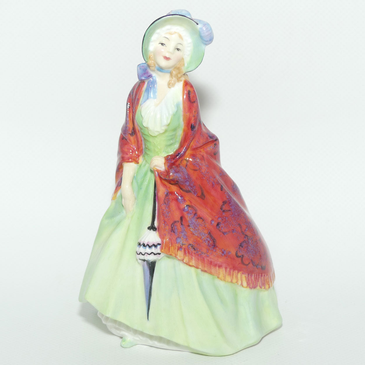 HN1914 Royal Doulton figure Paisley Shawl Green| #2