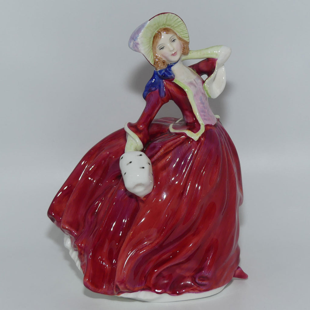 HN1934 Royal Doulton figure Autumn Breezes | Red | 1990s stamp