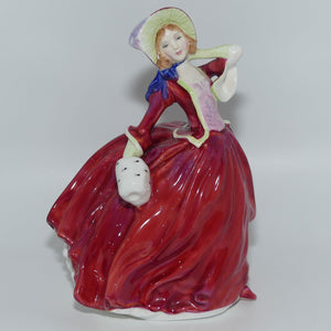 HN1934 Royal Doulton figure Autumn Breezes | Red | 1990s stamp