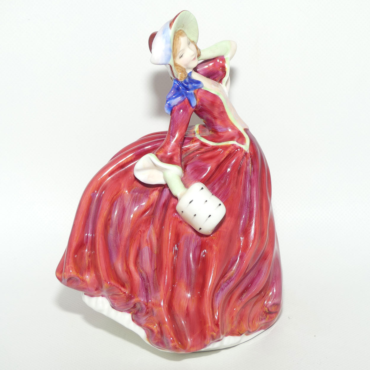 HN1934 Royal Doulton figure Autumn Breezes | Red | 1970s stamp