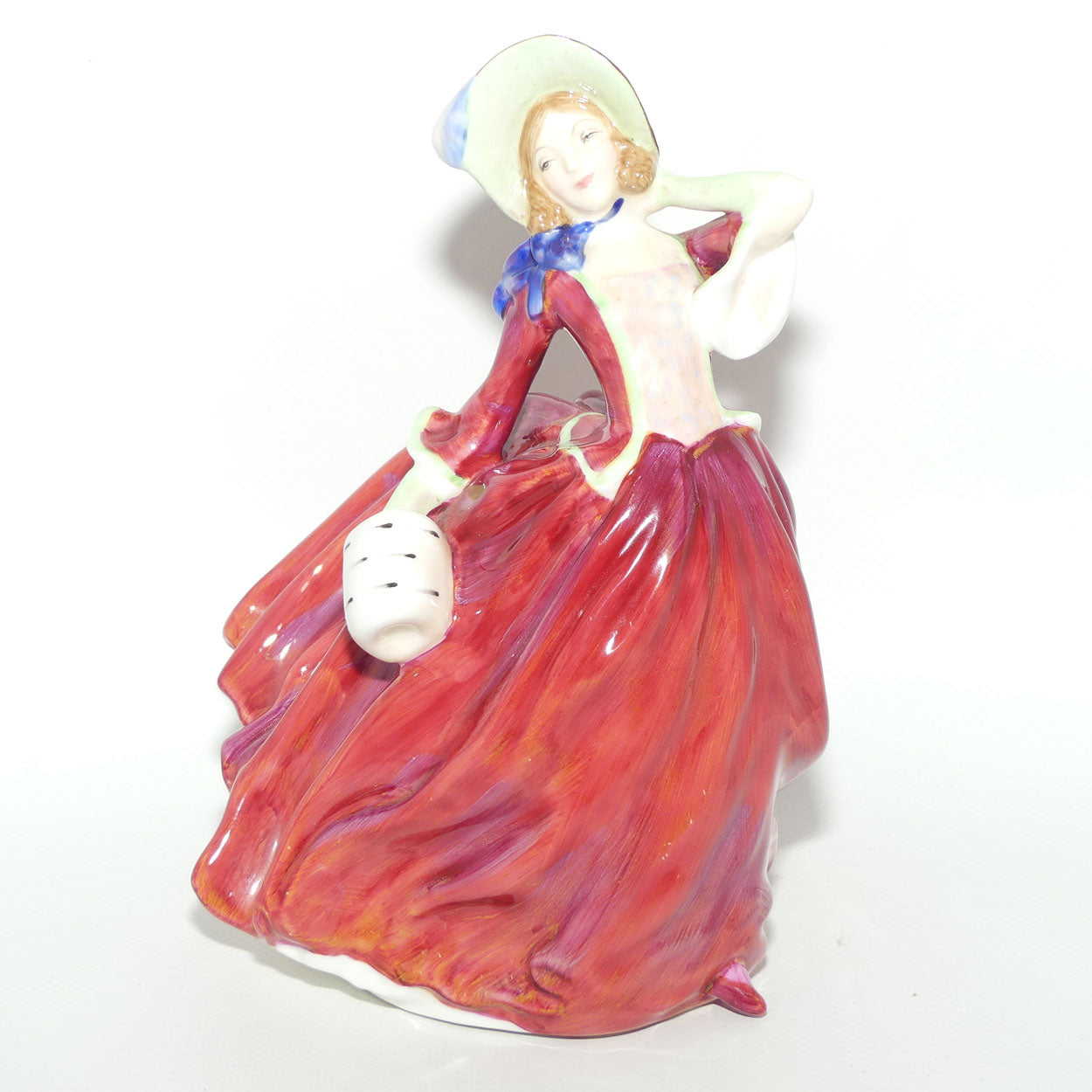 HN1934 Royal Doulton figure Autumn Breezes | Red | 1970s stamp