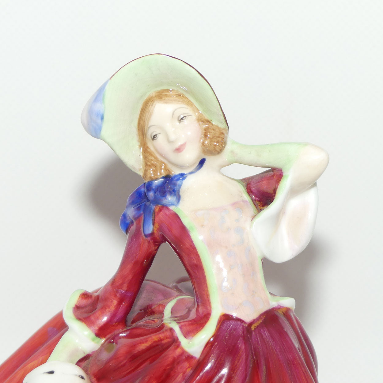 HN1934 Royal Doulton figure Autumn Breezes | Red | 1970s stamp