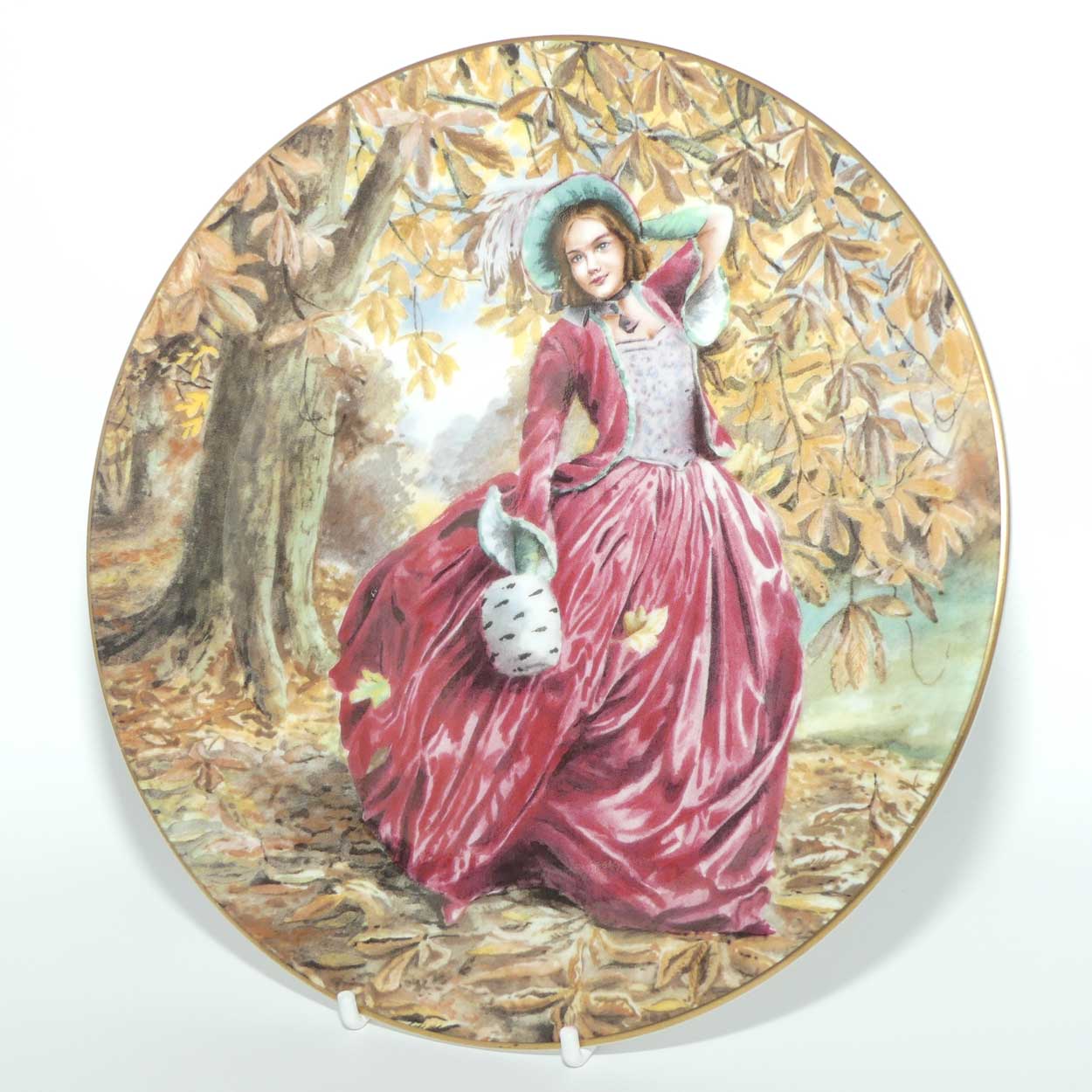 HN1934 Royal Doulton figure Autumn Breezes | Companion plate