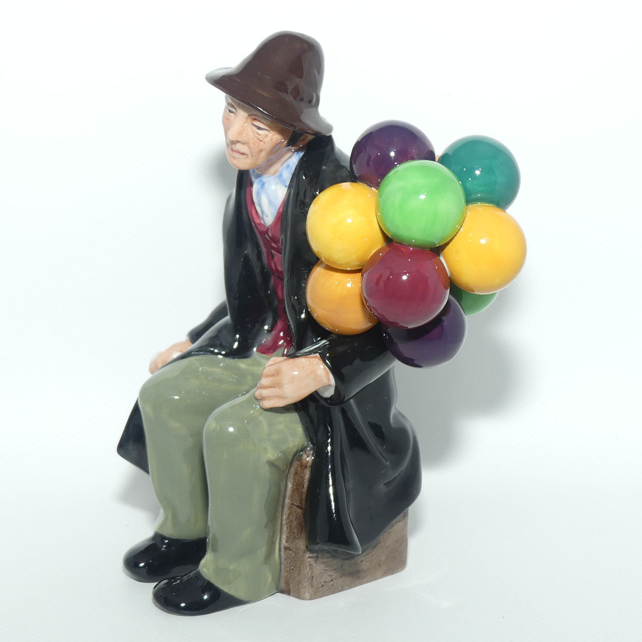 HN1954 Royal Doulton figure The Balloon Man | Green Balloon | 1970's era