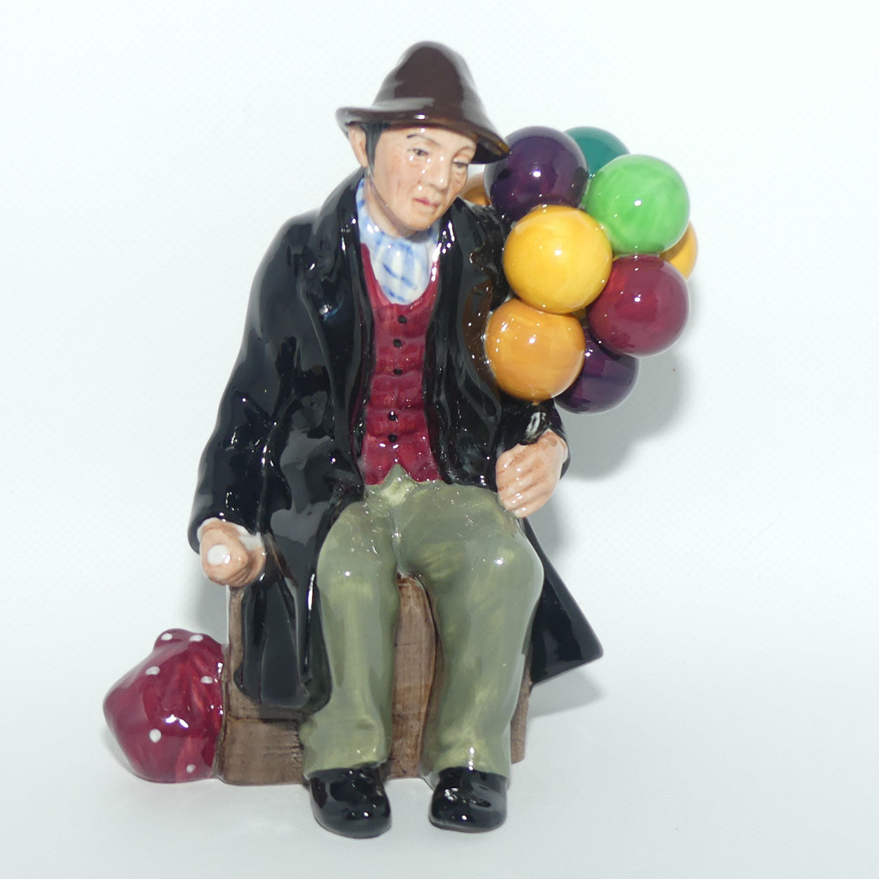 HN1954 Royal Doulton figure The Balloon Man | Green Balloon | 1970's era