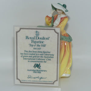 HN2127 Royal Doulton figure Top O' The Hill | Yellow | 1988 BiCentenary