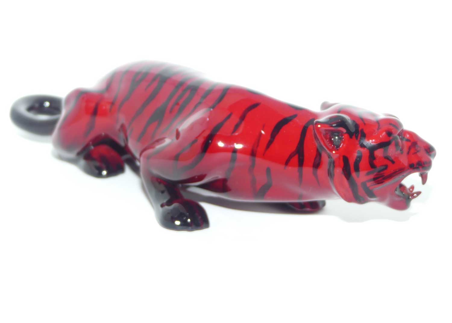 HN0225 Royal Doulton Flambe Crouching Tiger | signed Fred Moore